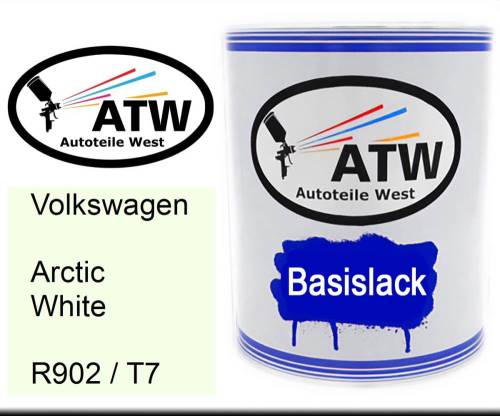 Volkswagen, Arctic White, R902 / T7: 1L Lackdose, von ATW Autoteile West.